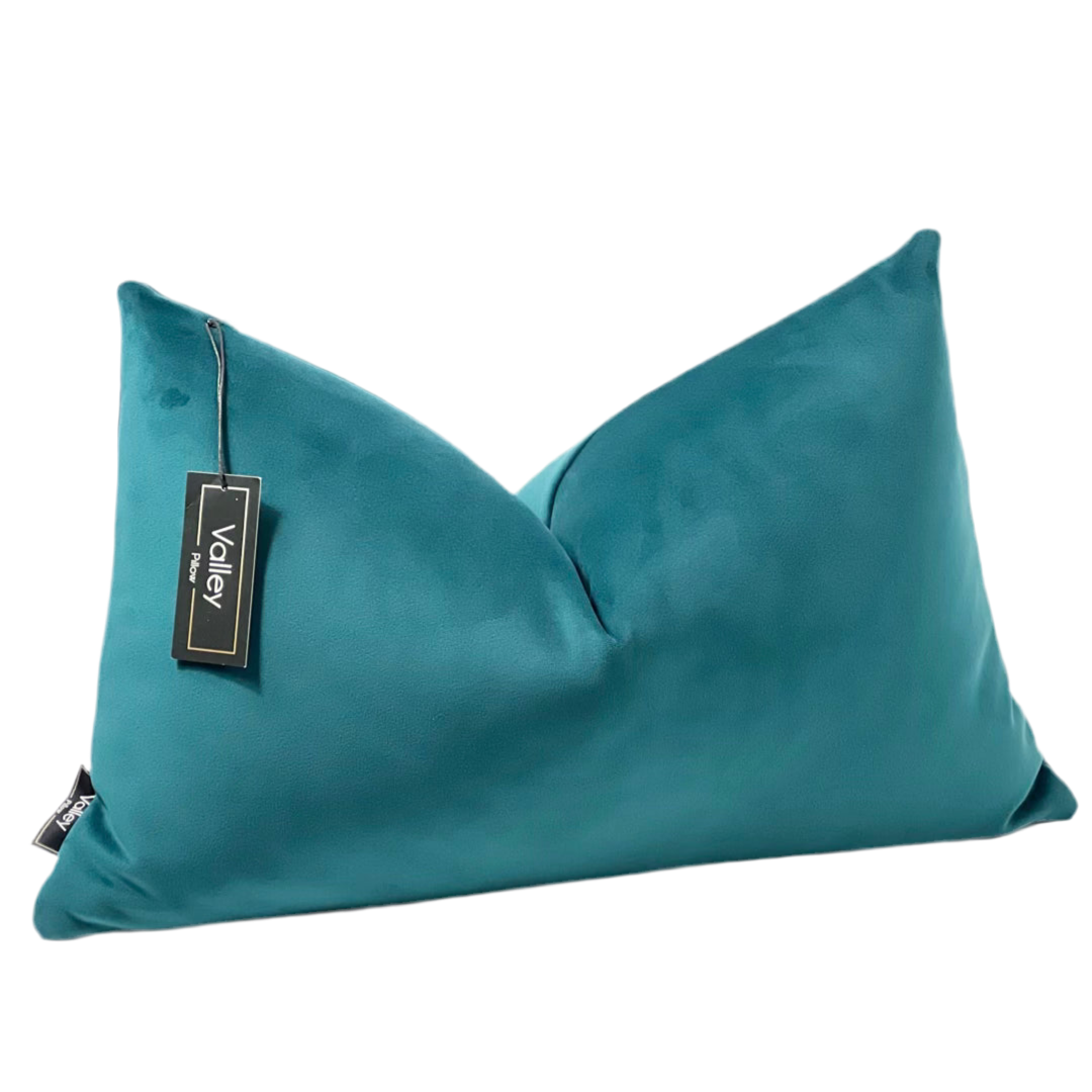 Teal Velvet Lumbar