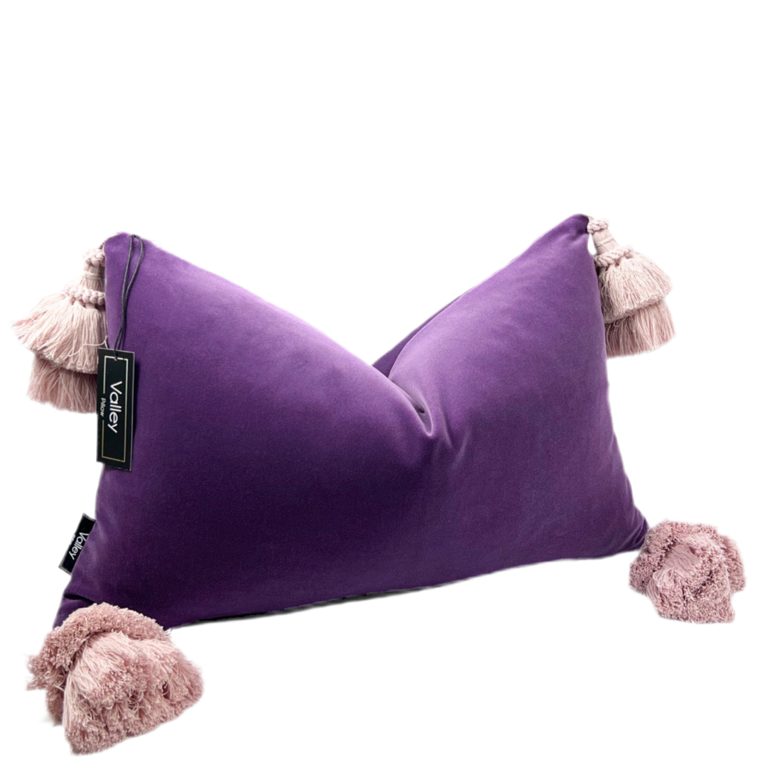 Pink & Purple Tassel Pillow