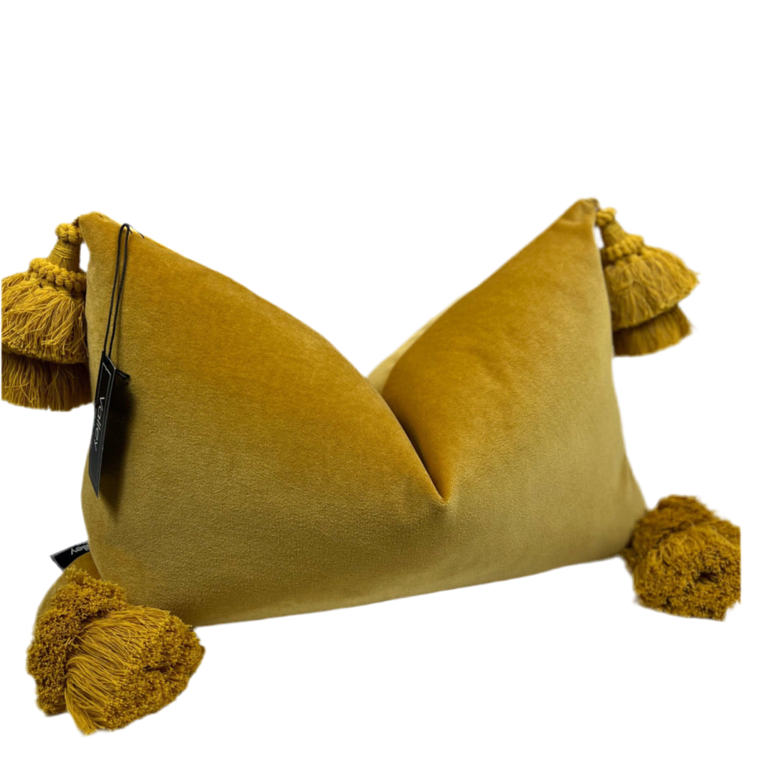 Yellow Tassel Pillow