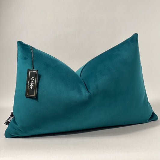 Teal Velvet Lumbar