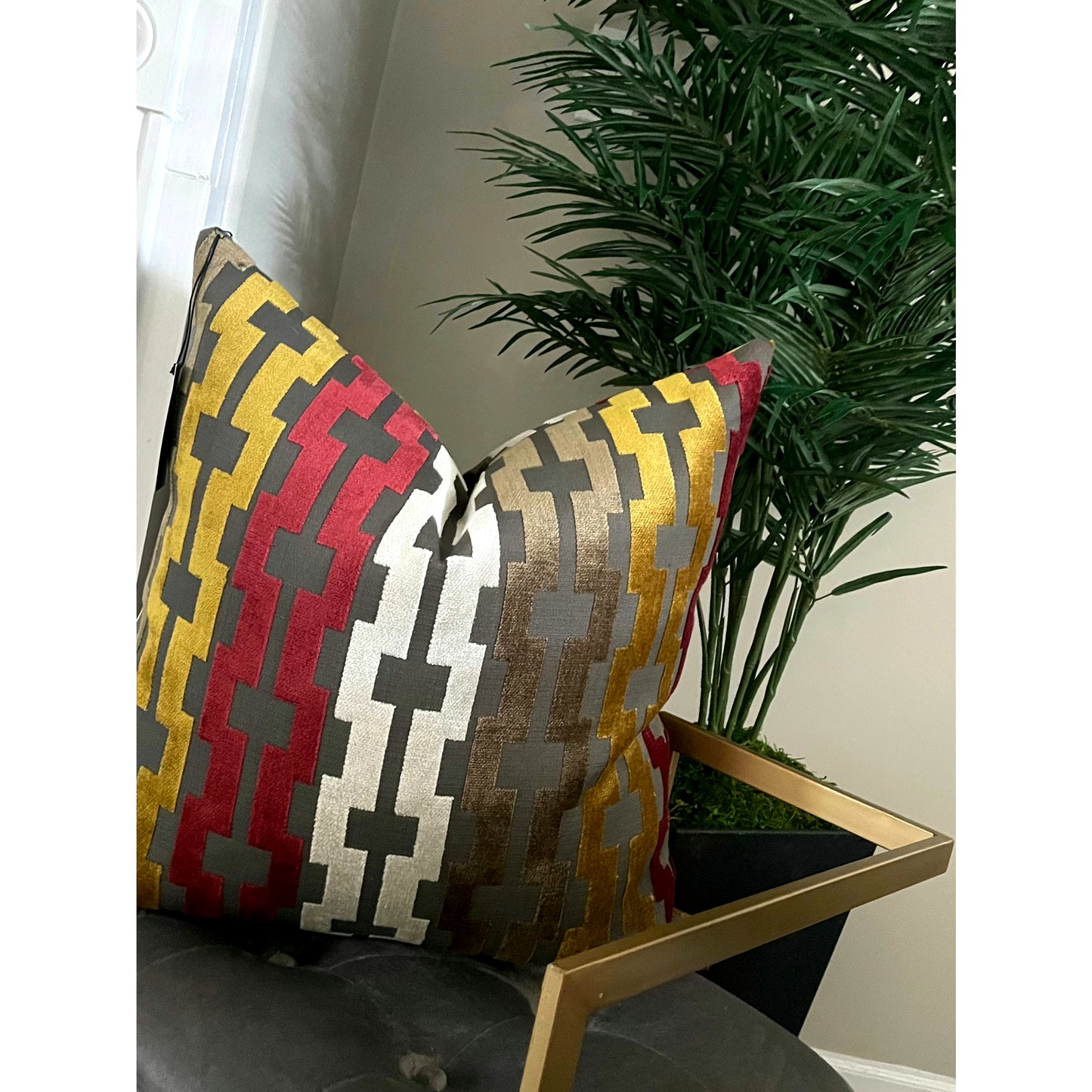 Multi Color Velvet Pillow/cover