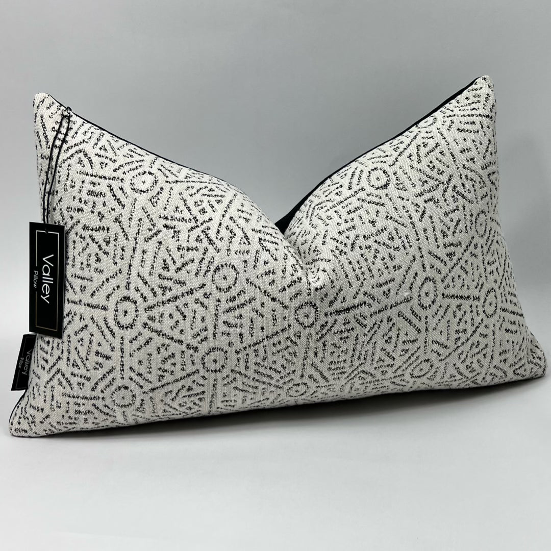 Black & White Tribal Print Pillow/Cover