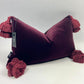 Burgundy Tassel Pillow