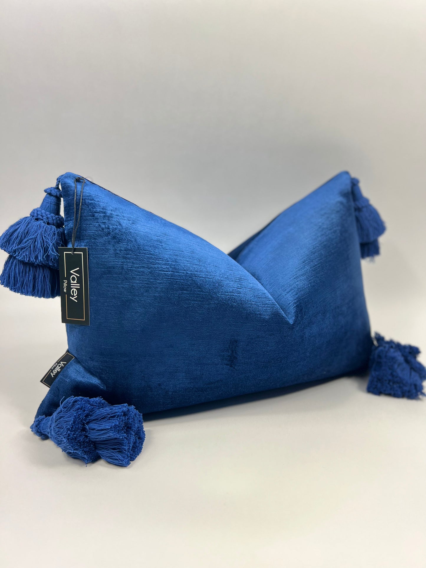 Royal Blue Tassel Pillow