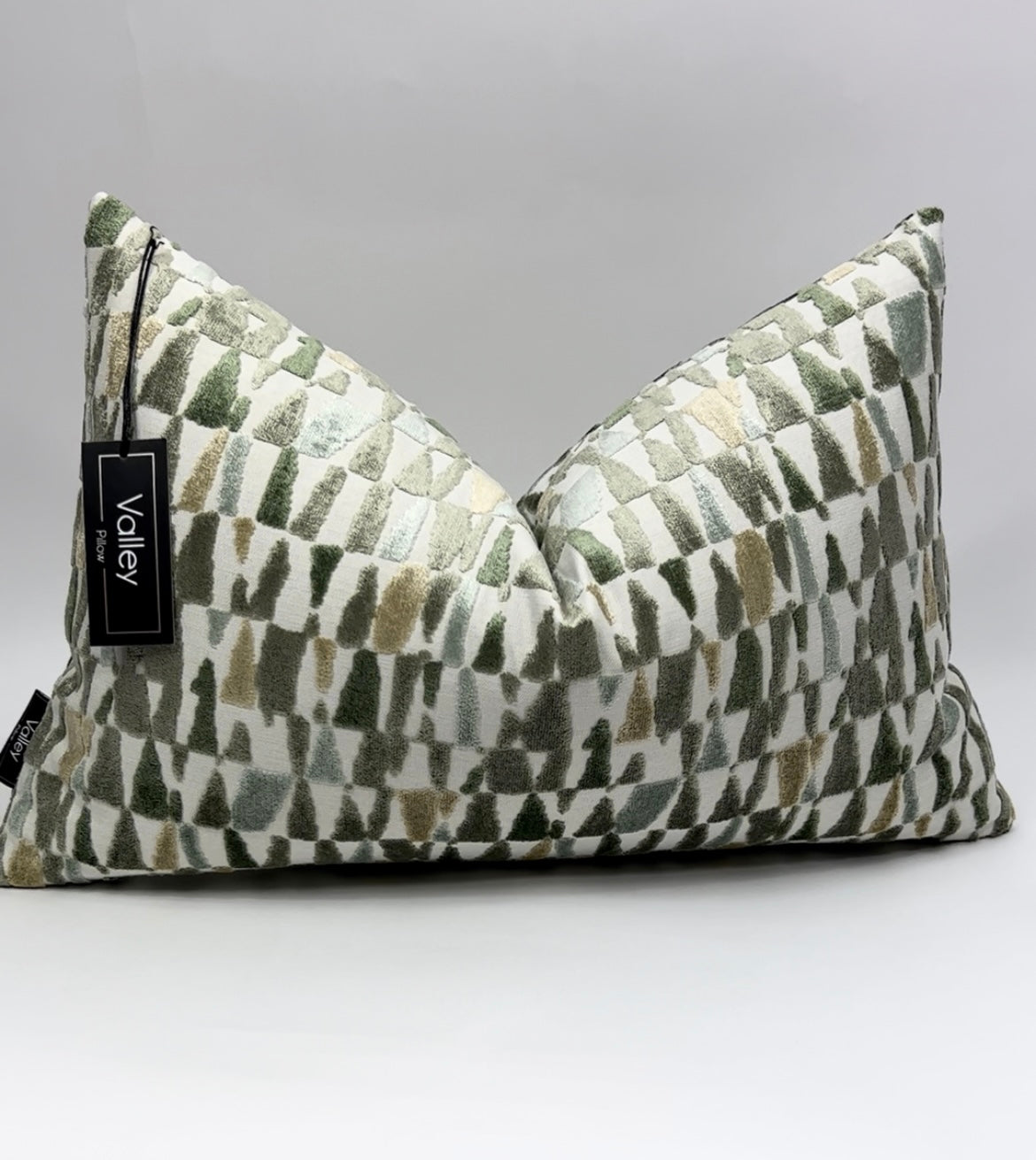 Green Velvet Lumbar Pillow/Cover