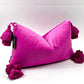 Hot Pink Tassel Pillow