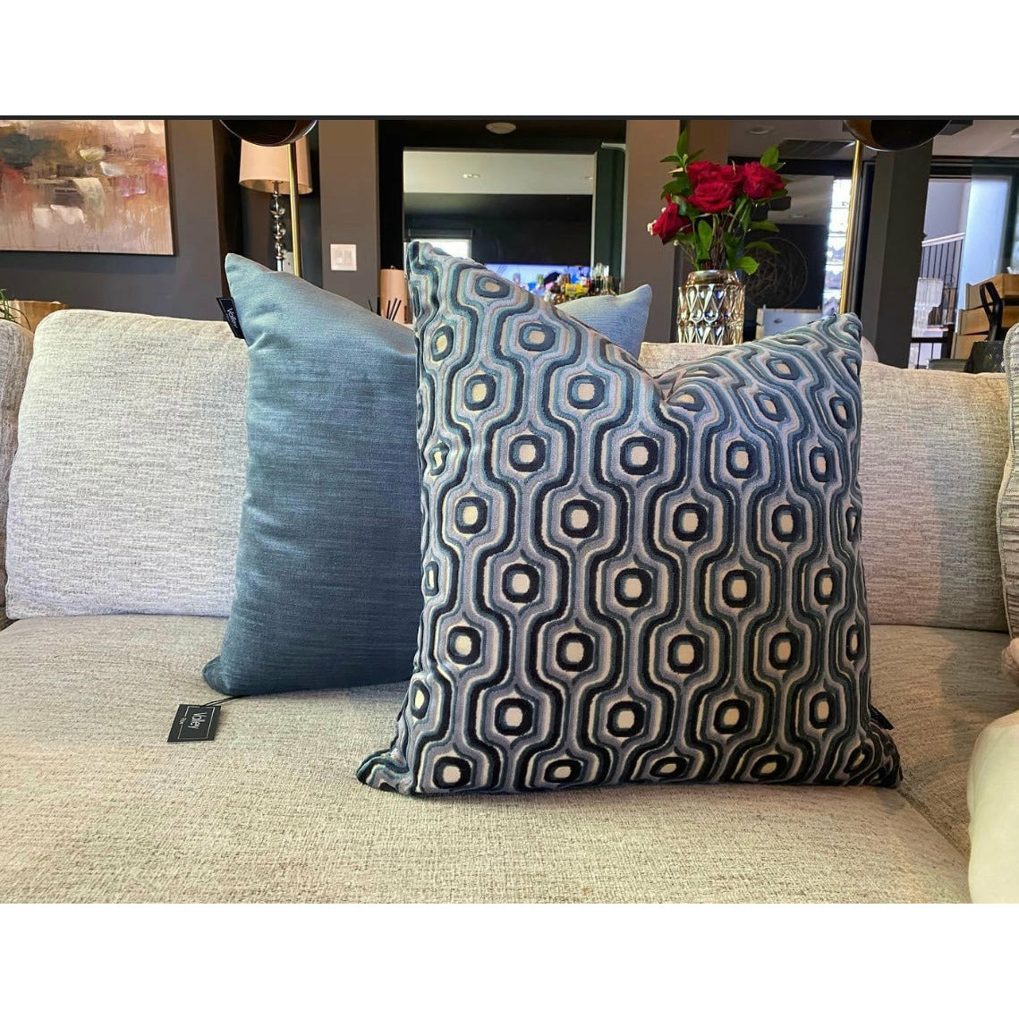 Blue Velvet Pillow/Cover