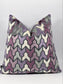 Purple and Gray arrow print velvet decorative pillow