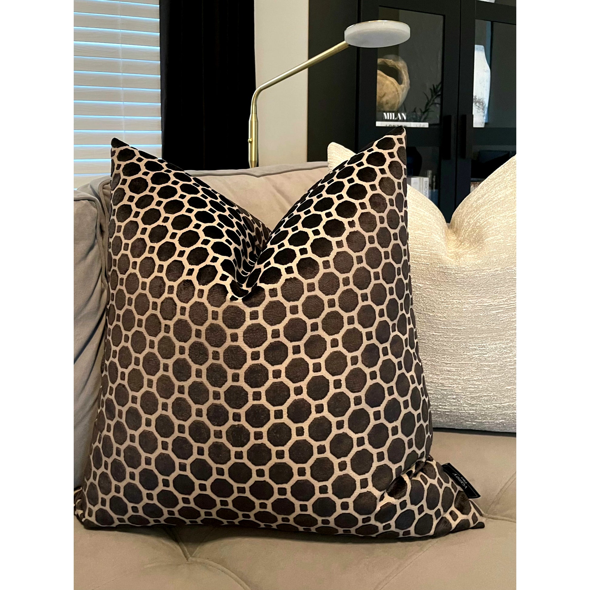 Brown Velvet Pillow/Cover