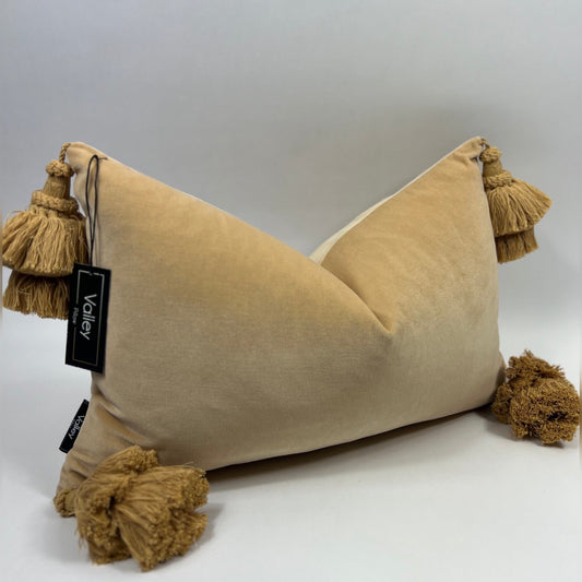 Manilla Beige Tassel Pillow