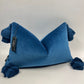 Sea Blue Tassel Pillow